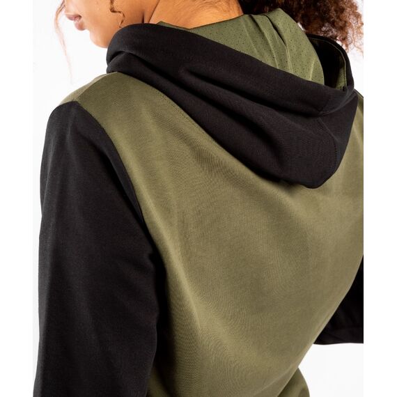 UFC Authentic Fight Week Women's Pullover Hoodie, Colour: Khaki, Size: M, 8 image