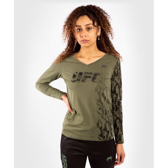 UFC Authentic Fight Week  Langarm T-Shirt, Farbe: Khaki, Grösse : S