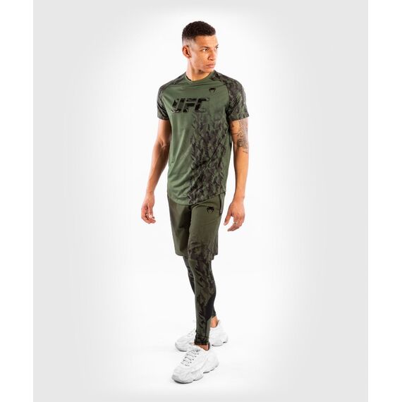 UFC Authentic Fight Week Men's Performance Short Sleeve T-shirt, Colour: Khaki, Size: XS, 2 image