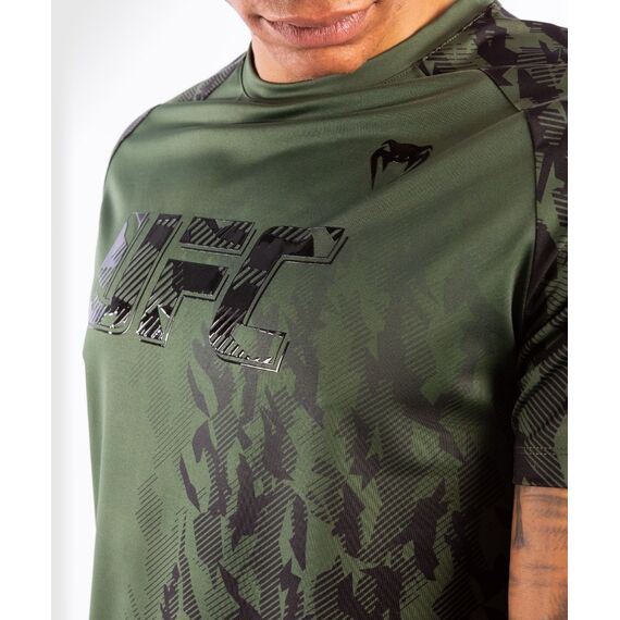 UFC Authentic Fight Week Men's Performance Short Sleeve T-shirt, Colour: Khaki, Size: XS, 4 image