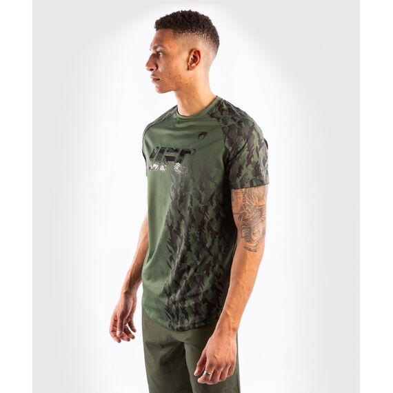 UFC Authentic Fight Week Men's Performance Short Sleeve T-shirt, Colour: Khaki, Size: XS, 5 image