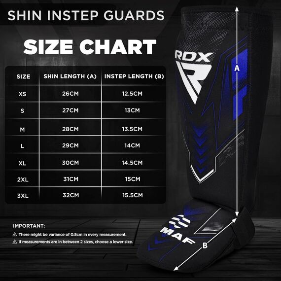 Neoprene Shin Instep IMMAF, Size: L, Colour: Blue, 7 image