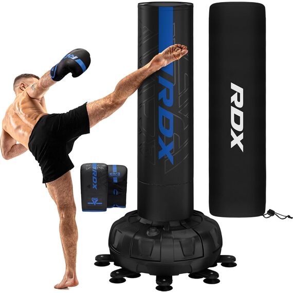 Kara Freestanding Punching Bag, Colour: Blue, Length: 1.8m