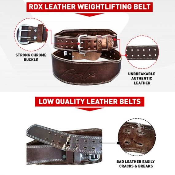 Gewichthebergürtel  Pro Leder 4L, Bekleidungsgrösse: L, Farbe: Braun, 6 image