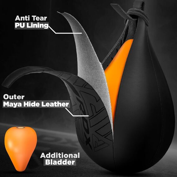 RDX F6 KARA Speed Ball – Intense & Precise Training, Size: One Size, Colour: Schwarz, 5 image