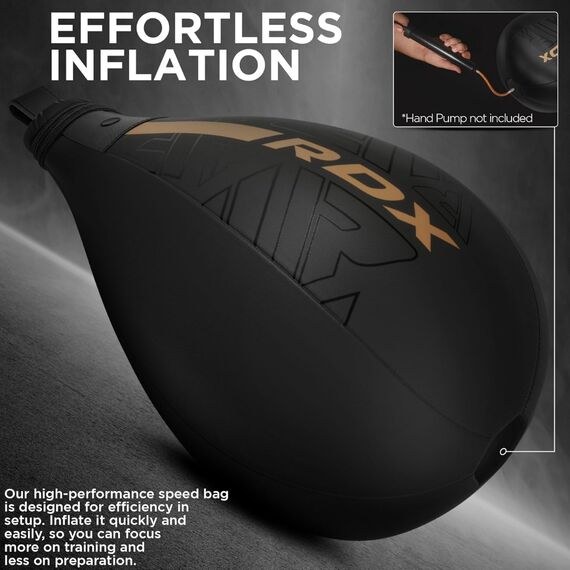 RDX F6 KARA Poire de Vitesse – Entraînement Intensif & Précis, Taille: Taille unique, Couleur: Dore, 2 image