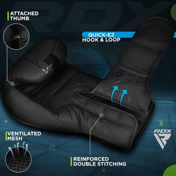 Gants de Boxe Rex F6, Couleur: Noir, OZ: 6oz, 4 image