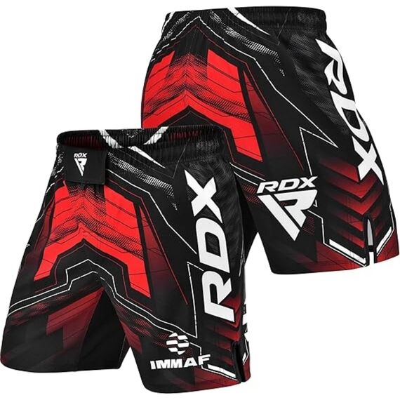 Shorts MMA IMMAF, Taille: M, Couleur: Rouge, 5 image