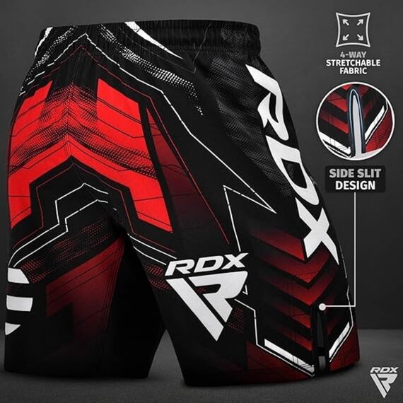 Shorts MMA IMMAF, Taille: M, Couleur: Rouge, 3 image