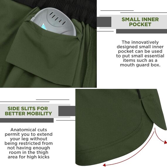 MMA Shorts T15, Size: L, Colour: Khaki, 8 image