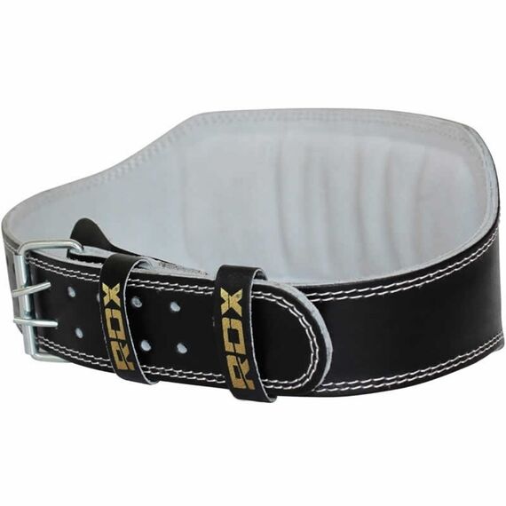 RDX 6 Inch Padded Leather Weightlifting Fitness Gym Belt, Size: M, Colour: Schwarz, 4 image