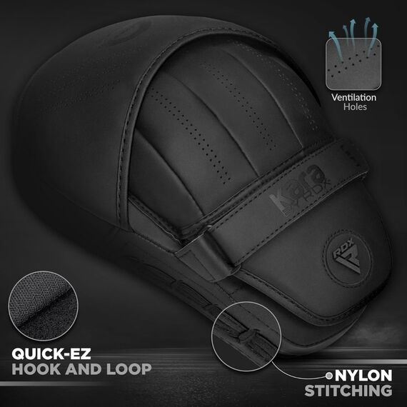 Pattes d’ours RDX F6 KARA – Résistance & Précision en Boxe, Taille: Taille unique, Couleur: Noir, 3 image
