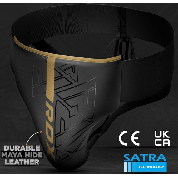 Groin Guard Rex F6 Matte Golden-M, Size: M, Colour: Schwarz, 7 image