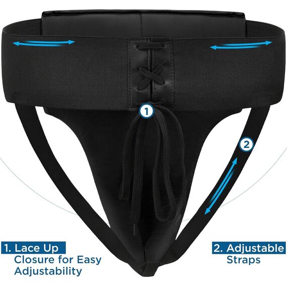 Groin Guard Rex Men Black-L, Size: L, Colour: Schwarz, 5 image