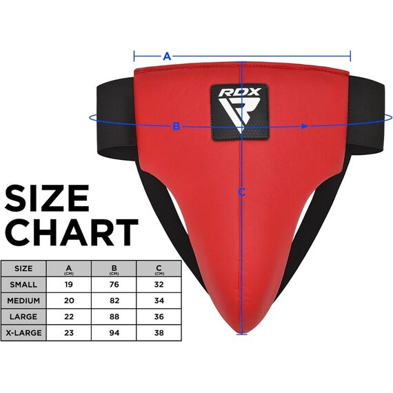 Groin Guard Rex Men Red/Black-L, Size: L, Colour: Rot, 7 image