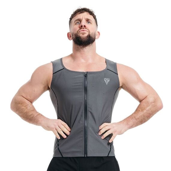 RDX Men's Sweat Jacket For Weight Loss, Size: L, Colour: Grey