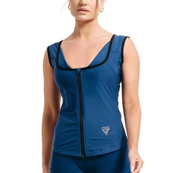 RDX Women's Sweat Jacket For Weight Loss, Size: M, Colour: Blue