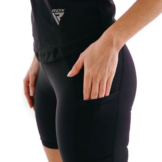 Short de Sudation Femme, Taille: L, Couleur: Noir, 4 image