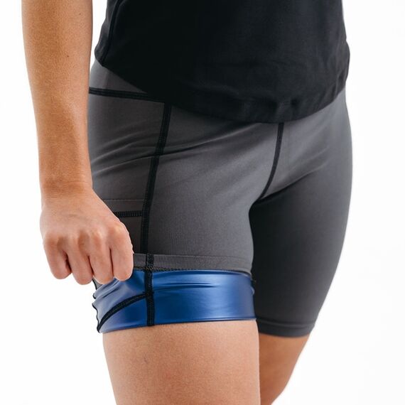 Short de Sudation Femme, Taille: M, Couleur: Gris, 2 image
