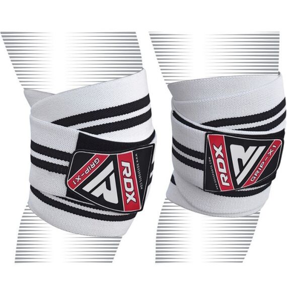 Bandes de genoux pour musculation et d'haltérophilie, Taille: Taille unique, Couleur: Blanc, 7 image