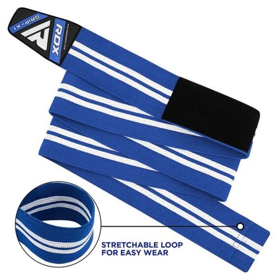 Gym Knee Wrap, Size: One Size, Colour: Blue, 3 image