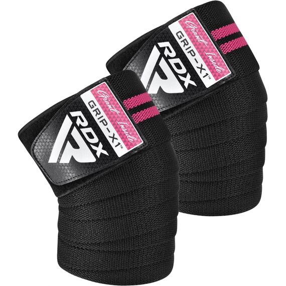 Bandes de genoux pour musculation et d'haltérophilie, Taille: Taille unique, Couleur: Rose