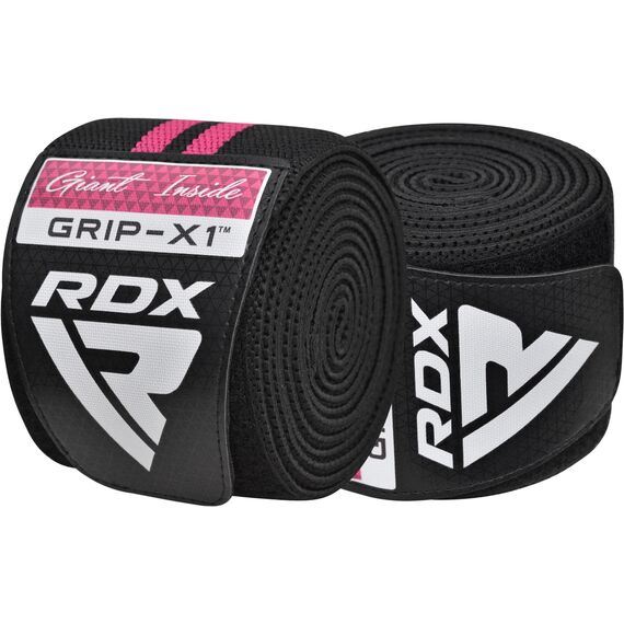 Bandes de genoux pour musculation et d'haltérophilie, Taille: Taille unique, Couleur: Rose, 2 image