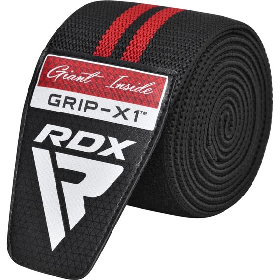 Bandes de genoux pour musculation et d'haltérophilie, Taille: Taille unique, Couleur: Rouge, 3 image