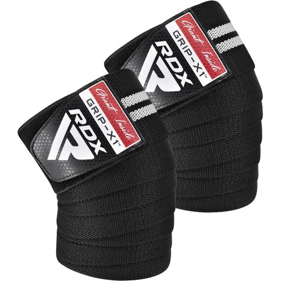 Bandes de genoux pour musculation et d'haltérophilie, Taille: Taille unique, Couleur: Blanc