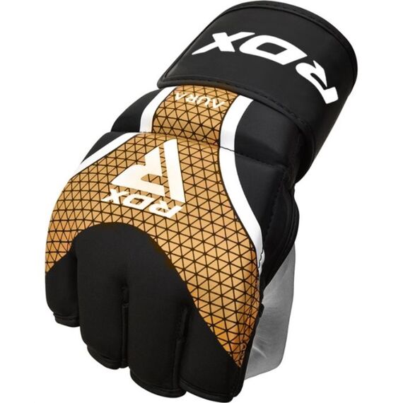 RDX Grappling Gloves Aura Plus T-17 Black Golden-L, Size: L, Colour: Schwarz, 2 image