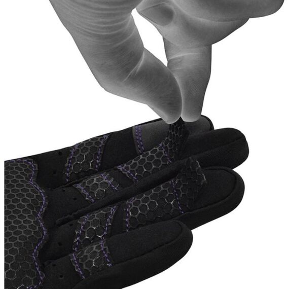 Gym Weight Lifting Gloves W1 Full Purple, Colour: Violett, Size: M, 7 image
