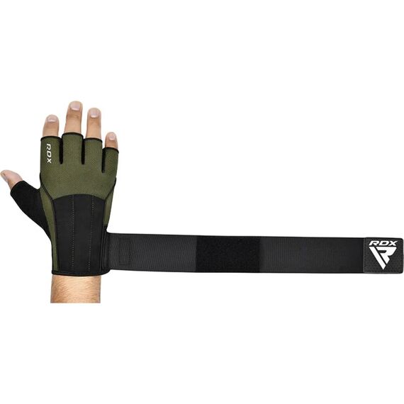 Gym Weight Lifting Gloves W3 with EVA padding, Size: S, Colour: Khaki, 4 image