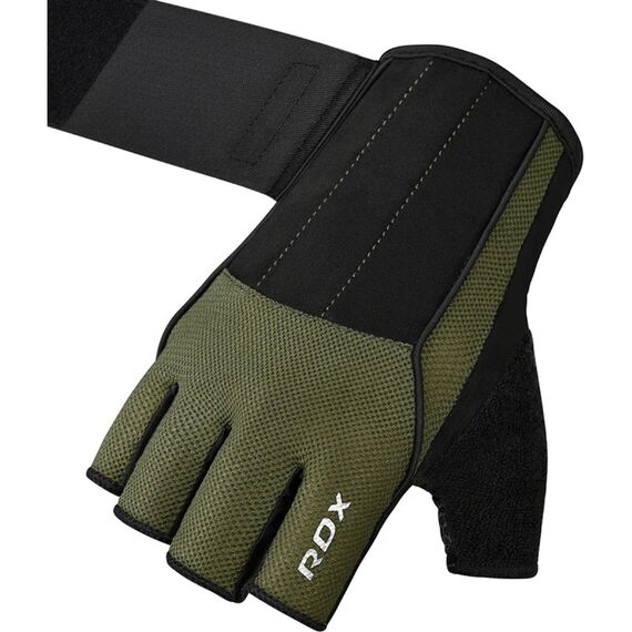 Gym Weight Lifting Gloves W3 with EVA padding, Size: S, Colour: Khaki, 6 image