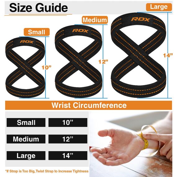 RDX Gym Lifting Cotton Straps, Size: L, Colour: Orange, 6 image