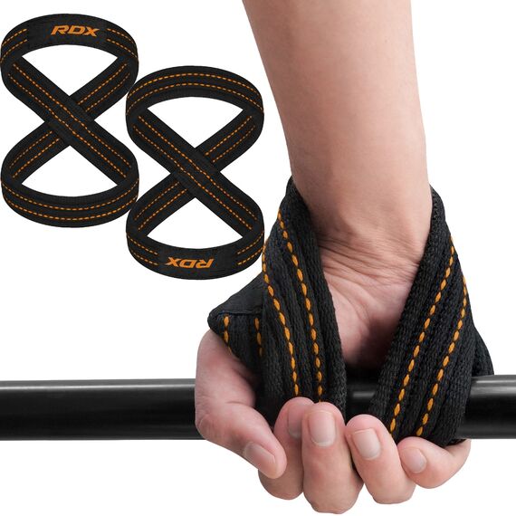 RDX Gym Lifting Cotton Straps, Size: L, Colour: Orange, 9 image