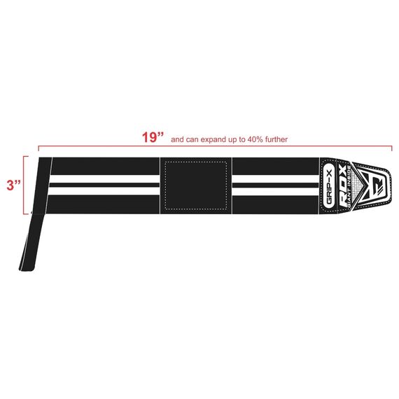 Gewichtheber Handgelenkbandage mit Daumenschlaufen, Bekleidungsgrösse: One Size, Farbe: Schwarz, 2 image