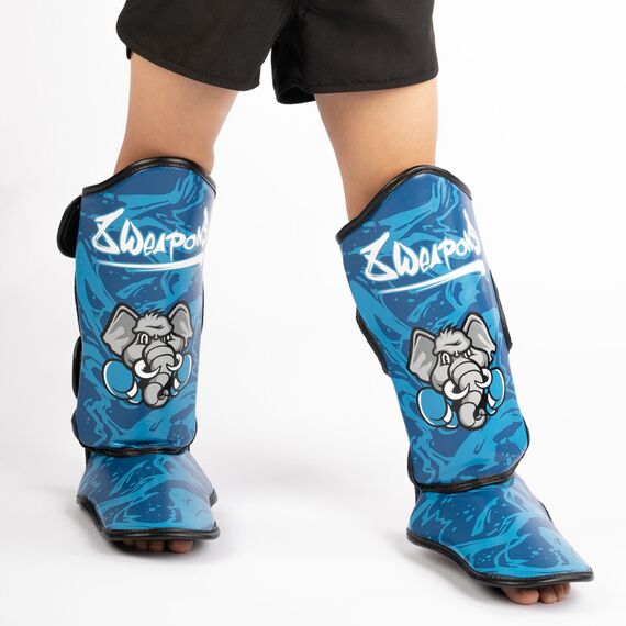 8 WEAPONS Kids Shin Guards - Jipe blue S/M, Colour: Blue, Size: S-M, 3 image