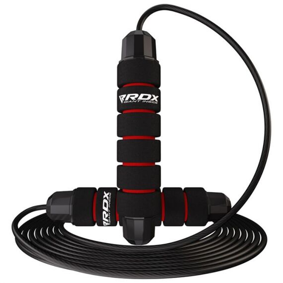 Corde à sauter W1 avec poignées en mousse, Couleur: Rouge, Longueur: 3.04m