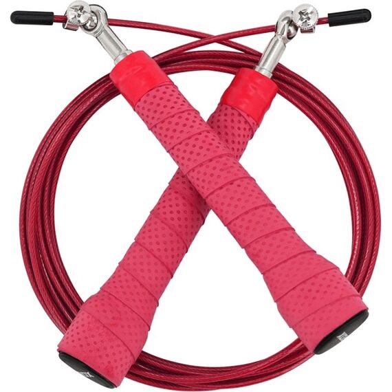 Corde à sauter avec poignées antidérapantes C11, Couleur: Rouge, Longueur: 3.04m