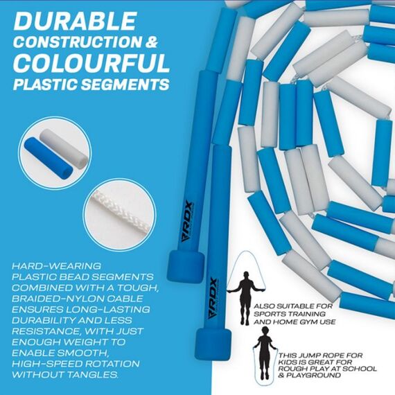 Geflochtenes Nylon-Springseil Für Kinder, 3 M, Verhedderungsfrei, Farbe: Blau, Länge: 3.0m, 3 image