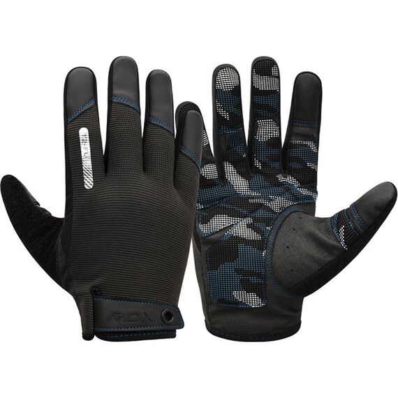 Gym Training Gloves T2 Full Blue-S, Size: S, Colour: Blue