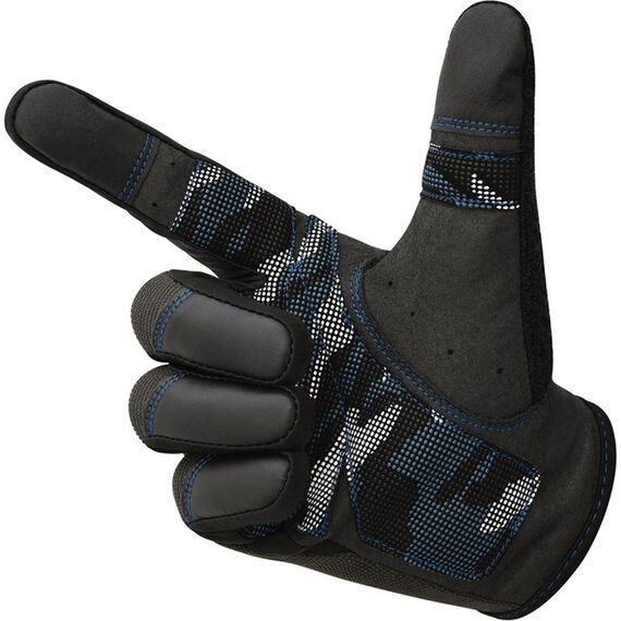 Gym Training Gloves T2 Full Blue-S, Size: S, Colour: Blue, 6 image