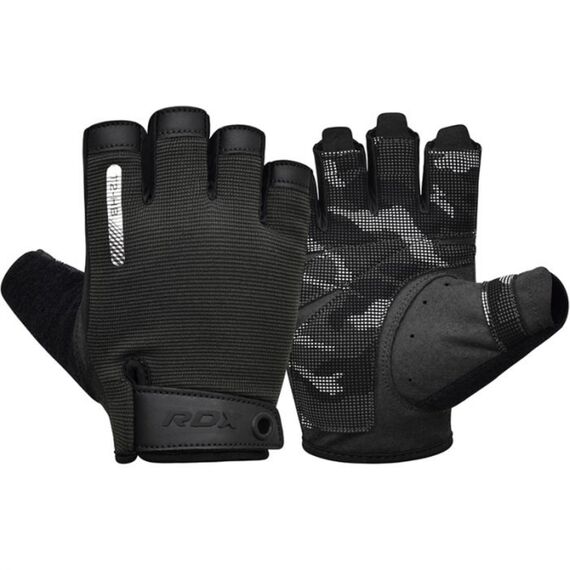 Gym Training Gloves T2 Half Black-L, Size: L, Colour: Schwarz