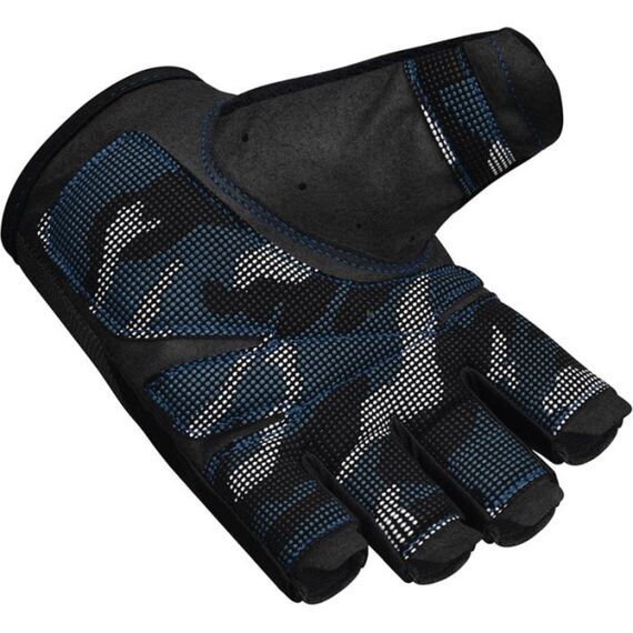 Gym Training Gloves T2 Half Blue-S, Size: S, Colour: Blue, 2 image