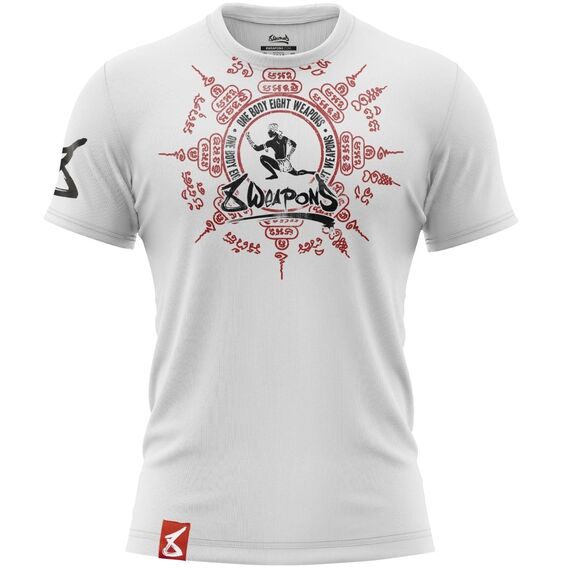 8 Weapons T-Shirt - Eight Ways, Bekleidungsgrösse: M, Farbe: Weiss