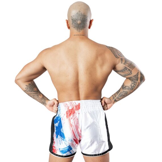 8 Weapons Muay Thai Shorts Super Mesh - Cut like a blade, Colour: Weiss, Size: M, 6 image