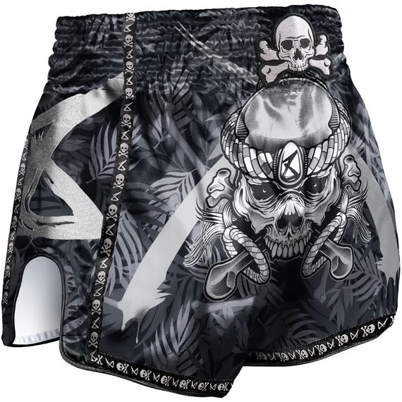 Muay Thai Shorts - Bone Island, Bekleidungsgrösse: M, Farbe: Schwarz, 2 image