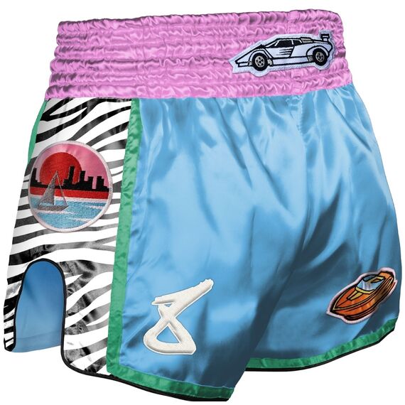 Muay Thaï Shorts - Miami Thai, Bekleidungsgrösse: L, Farbe: Blau, 2 image