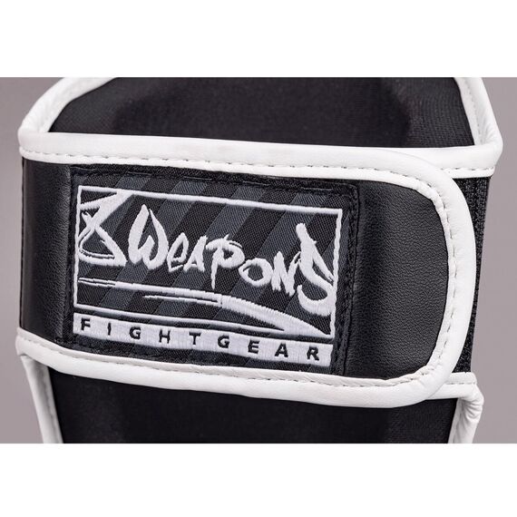 8 WEAPONS Shin Guards, Kids, Unlimited 2.0, black-white, S/M, Size: S/M, Colour: Schwarz, 5 image
