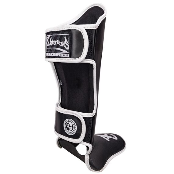 8 WEAPONS Shin Guards, Kids, Unlimited 2.0, black-white, L/XL, Size: L/XL, Colour: Schwarz, 3 image